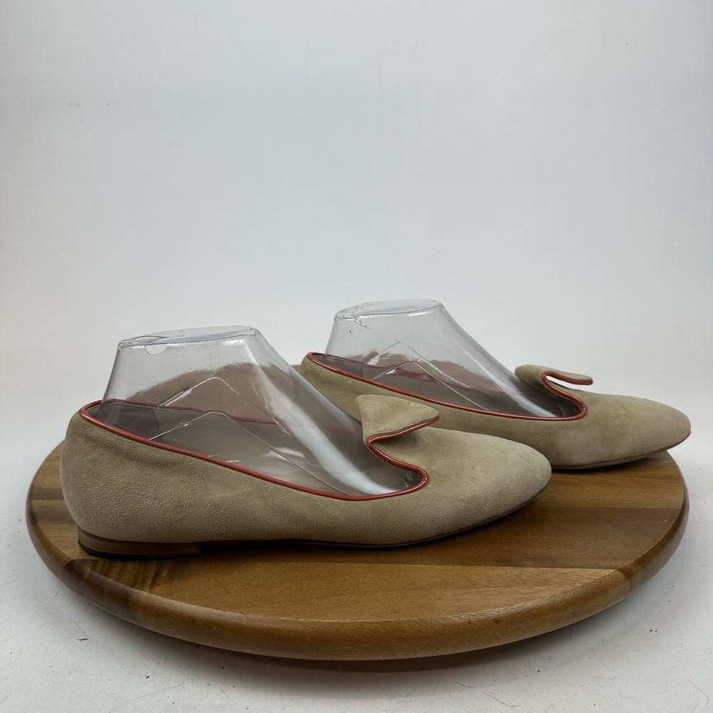 Womens Sarah Flint Andrea Beige Suede Casual Comfort Slip On Loafers Size EU 41